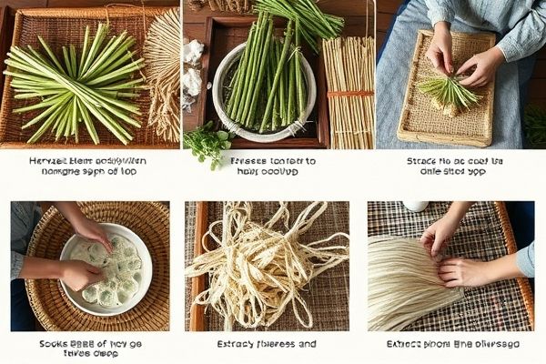 전통 갈포 제작 과정