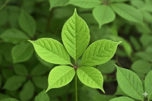 오가피 식물학 삽화