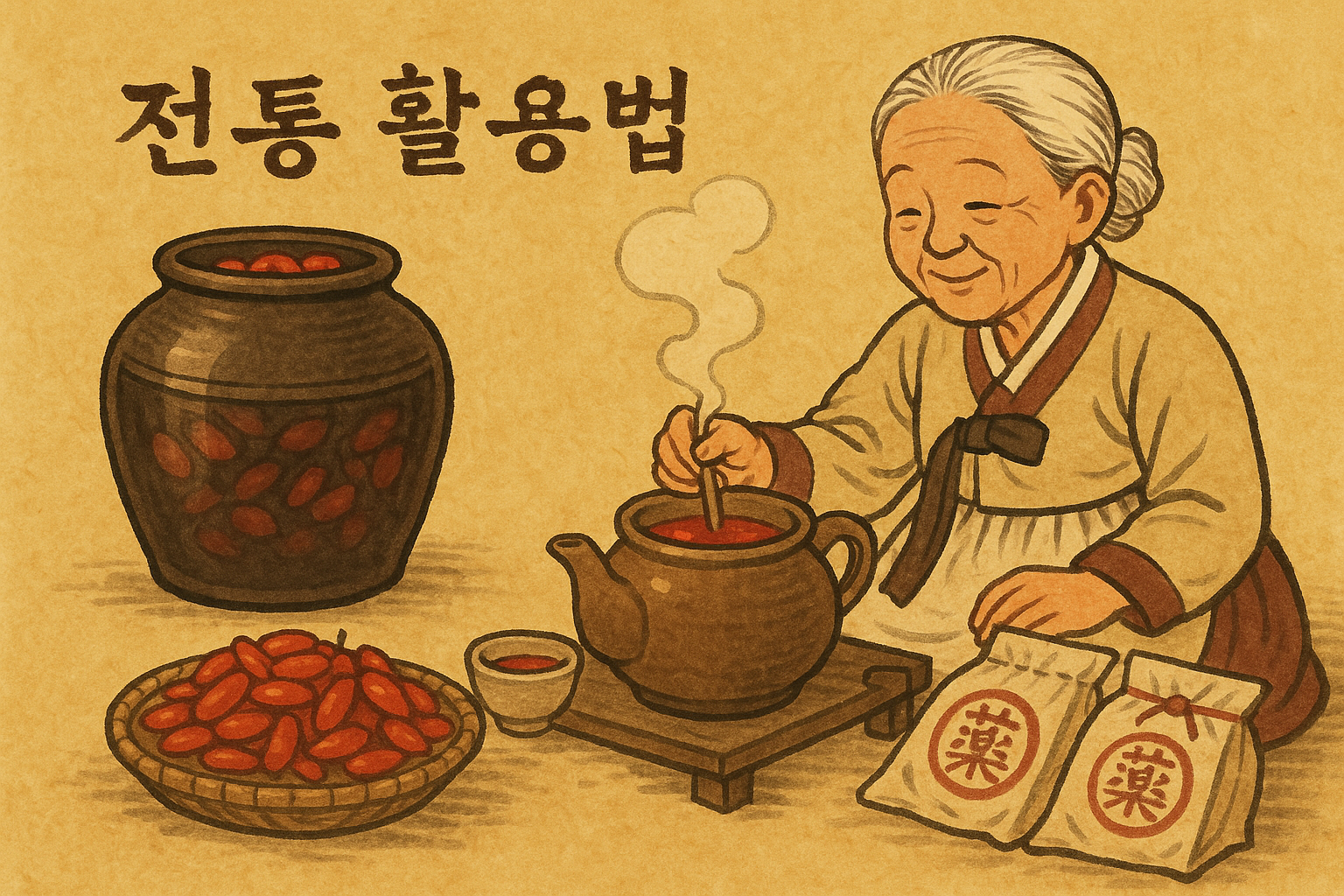 산수유 전통 활용법